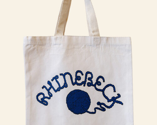 Tote Natural/Navy Yarn